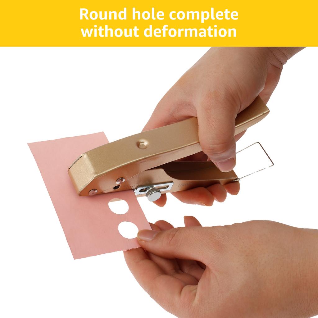 Einzellochstanzer, Locher mit 15 mm/8 mm Durchmesser, verstellbare Lochkanten-Banding-Stanzzange für Papier, Fotokarten, Stanzwerkzeug