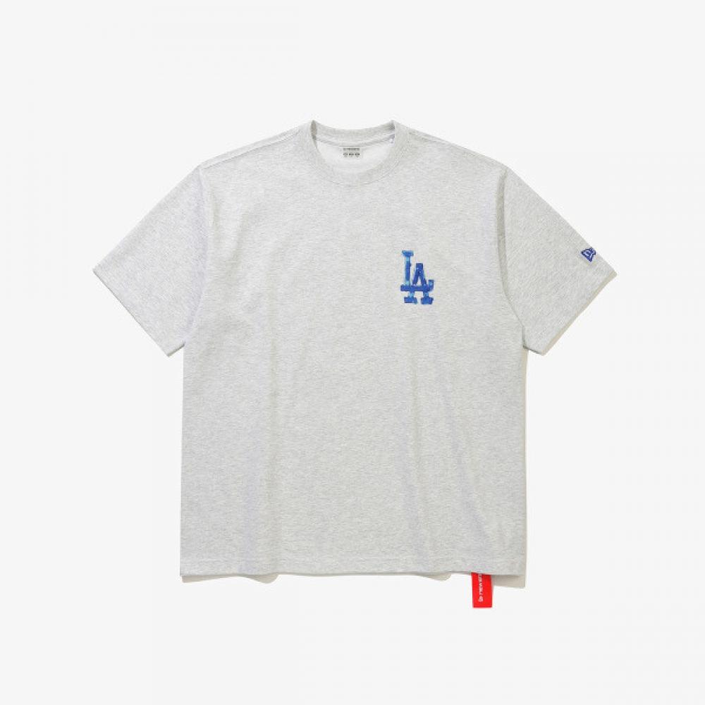 New Era HeaTher Grey La Dodgers Drawing T shirT Grey/XXL