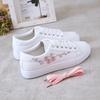 Fashion Chinese Style Embroidered Little White Shoes Female Student Flat Casual Sneakers 2025 Spring New Breathable Womens Board Shoes