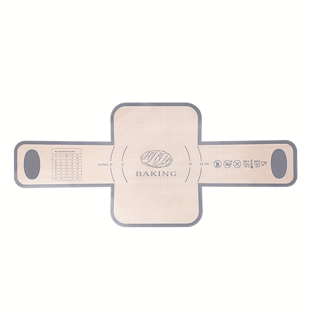 Tappetino per pane in silicone D2, fodera per teglia, riutilizzabile, resistente al calore, con manico lungo, antiaderente, facile da pulire.