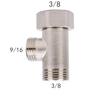3/8' 1/2' 9/16' 15/16' Tee Joint 3 Way T Valve Connector Durable Toilet Seat Bidet Attachment