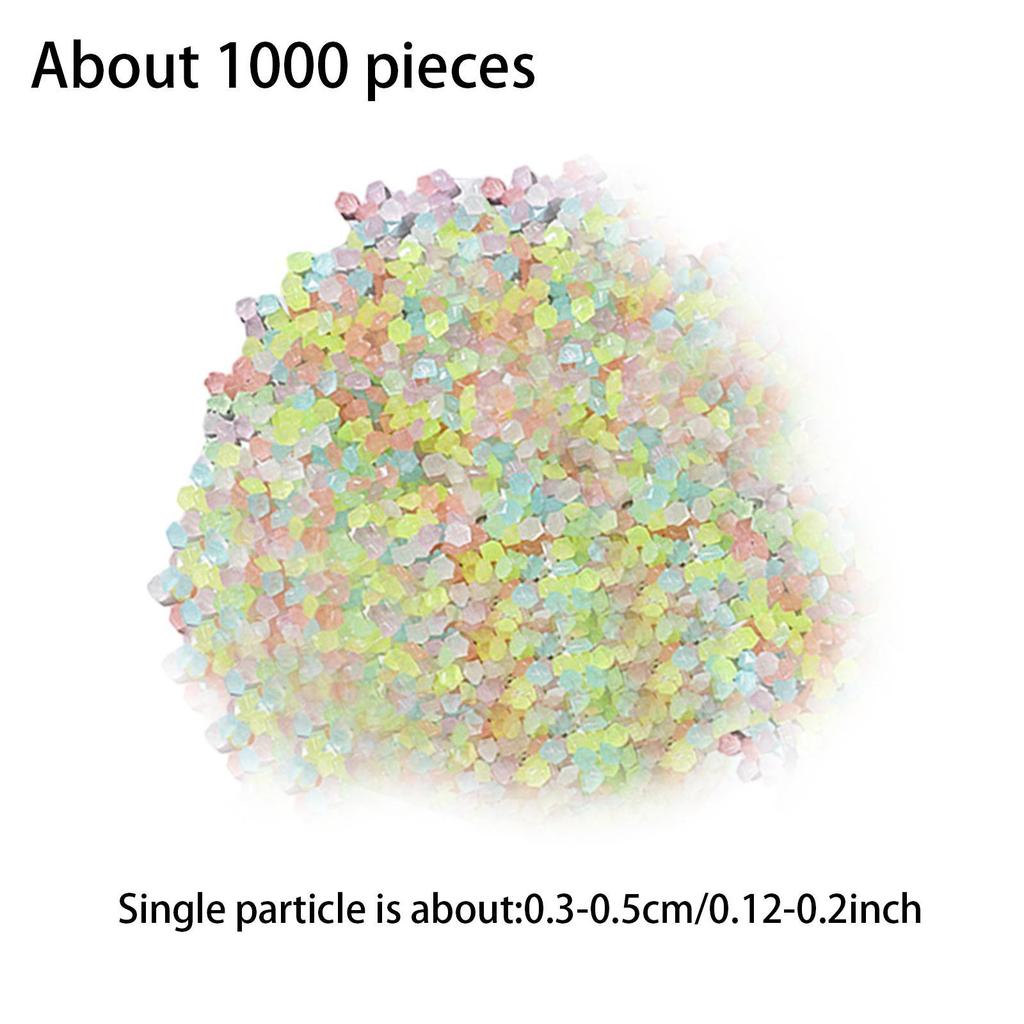 Glowing Stone 3mm-5mm Luminous Gravel Accessories DIY Craft Materials Versatile for Fairy Garden Decoration Smooth Surface