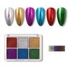 Nail Art 6-Color Magic Mirror & Tycoon Gold Aurora Powder Set