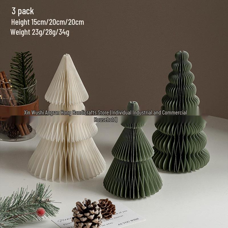 2025 Origami Christmas Tree Ornaments & Tabletop Decorations - Perfect for Holiday Scenes & Photography Props