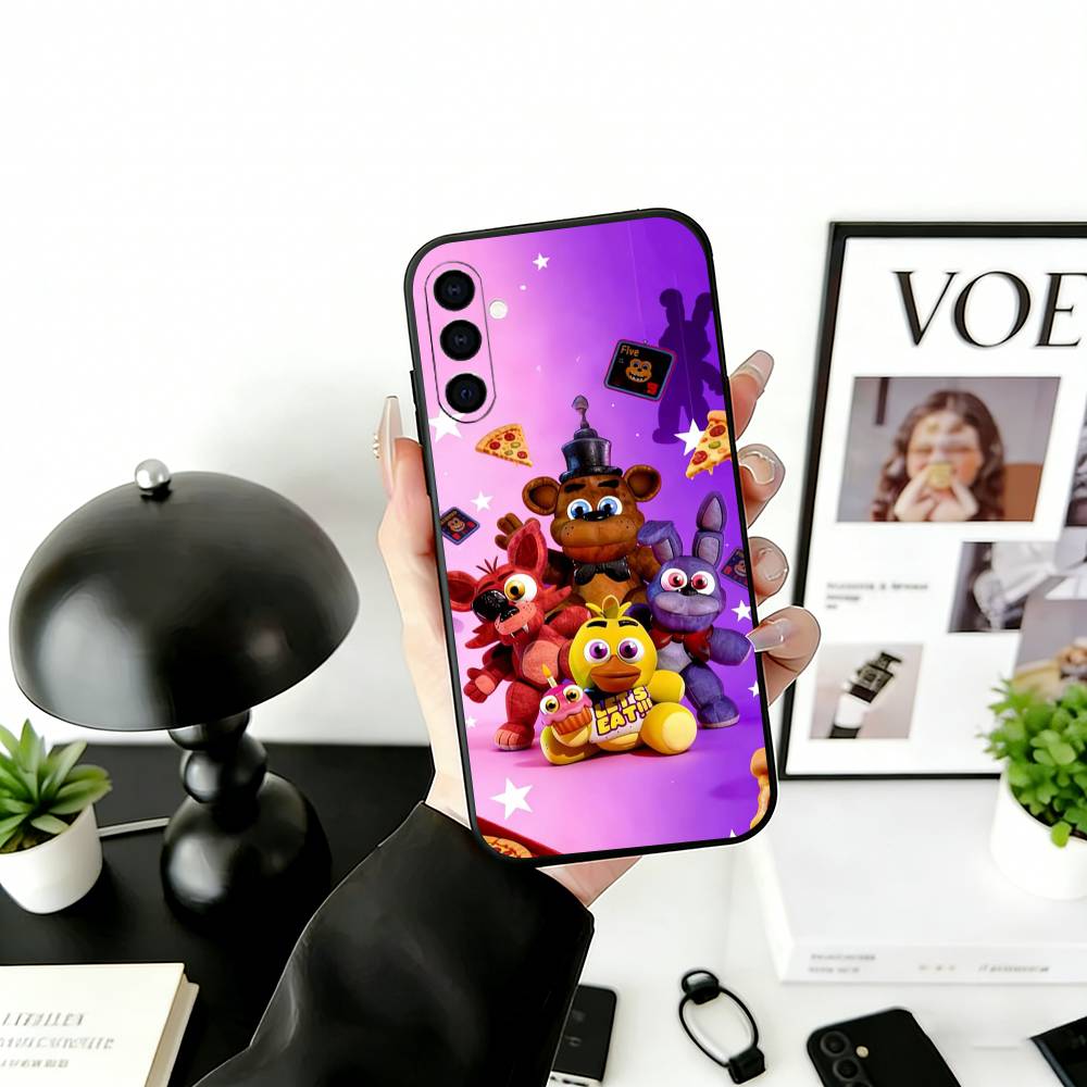 Game F-N-A-F Phone Case Black Silicone Soft For Samsung Galaxy A73,A72,A71,A70,A53,A52,A51