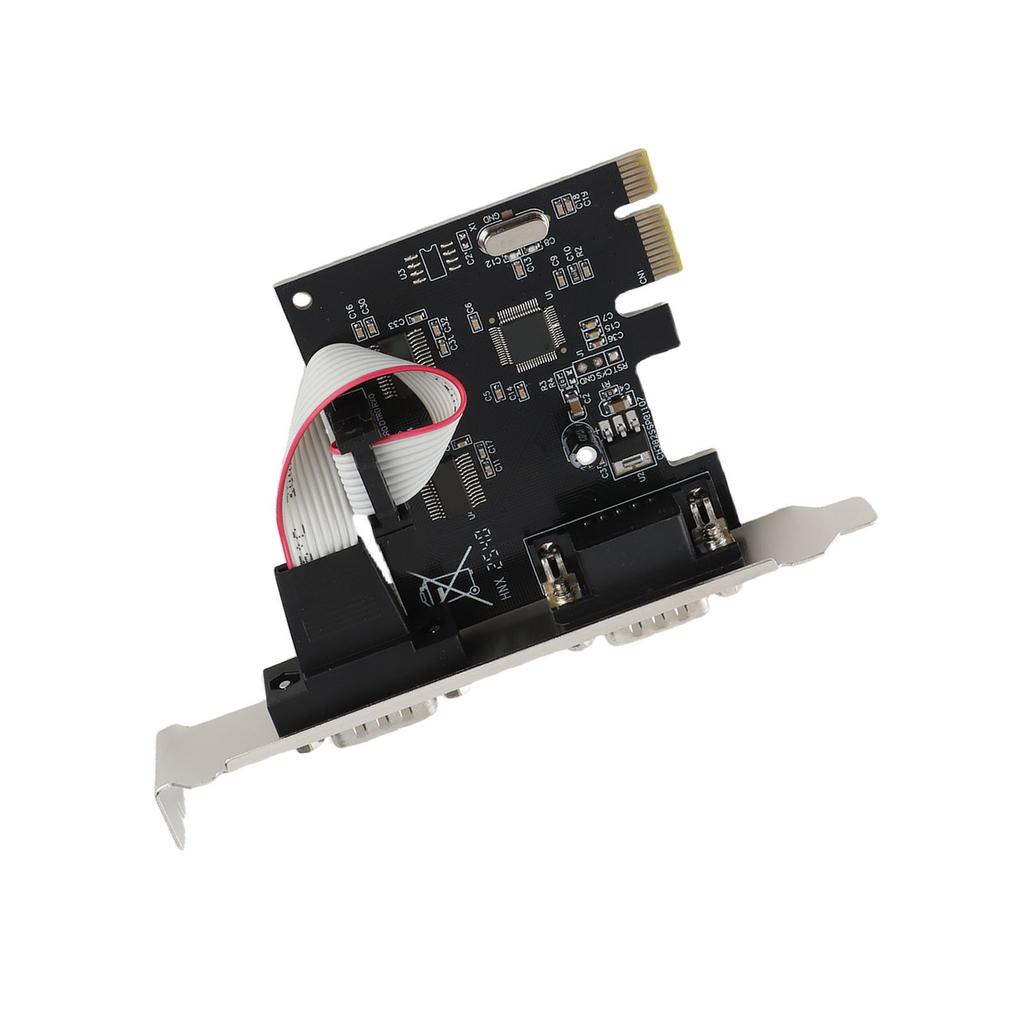 2 Port PCI Express RS232 DB9 Serial Port Card PCIe Serial Expansion Card PCIe Serial Host Controller Card for Windows