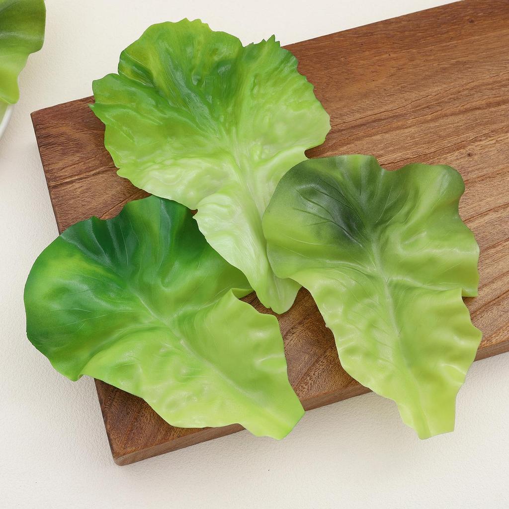 Simuliertes Salatblattmodell für Hot Pot & Foto-Requisiten – Grünes Gemüse-Display-Accessoire