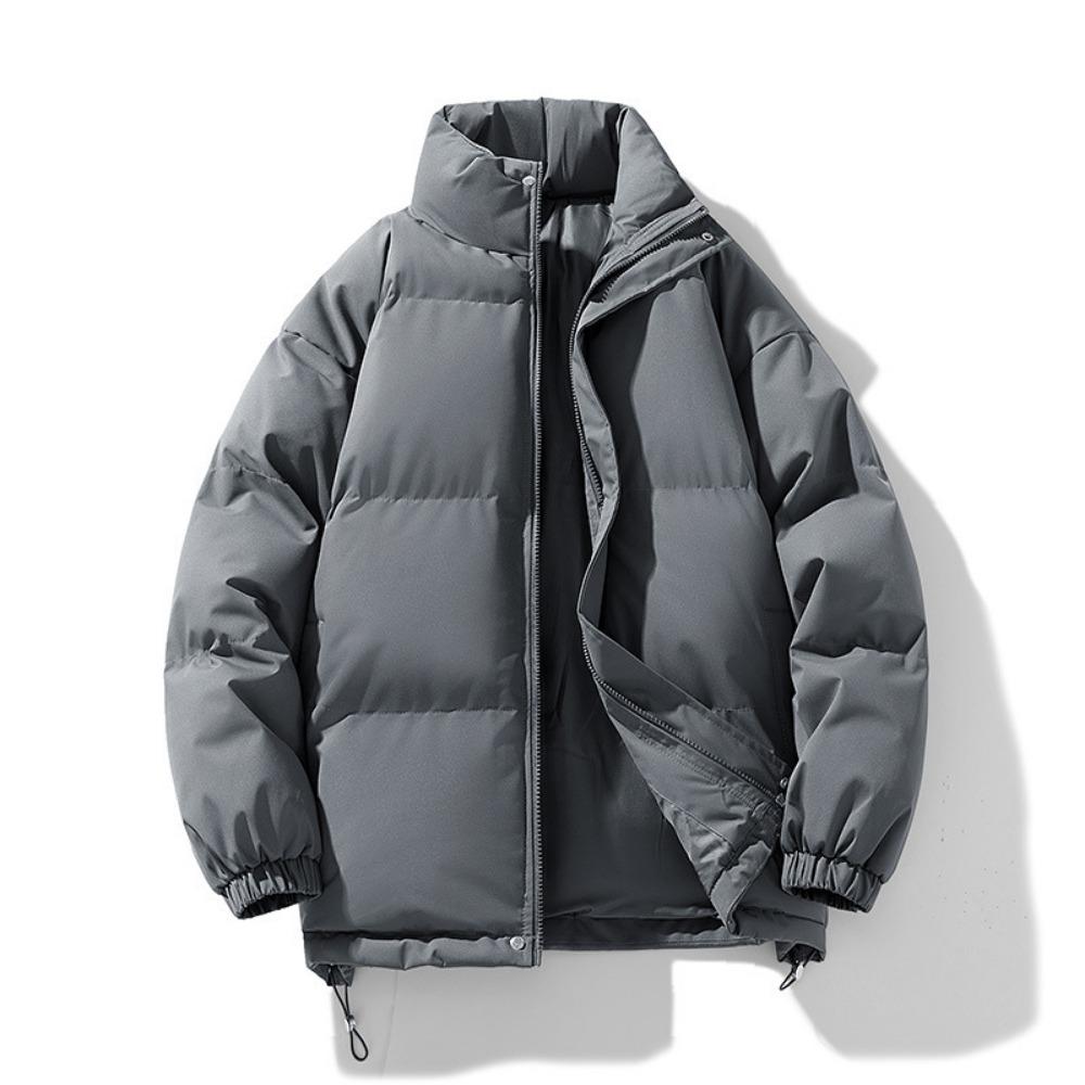 Fleece and Thickened Thermal Stand-up Neck Cotton-padded Jacket Men's Winter Versatile Casual Jacket