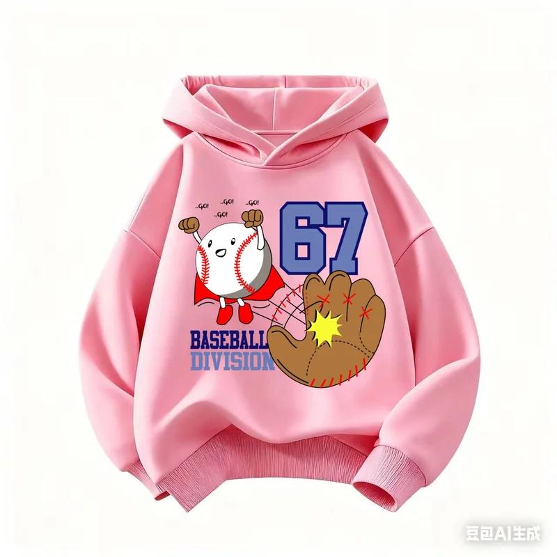 Cartoon Girls Boy Hoodie 67 Six Seven Print Clothing Rouba a BrainRot Brainrot Sweatshirt Kids Fashion Tops
