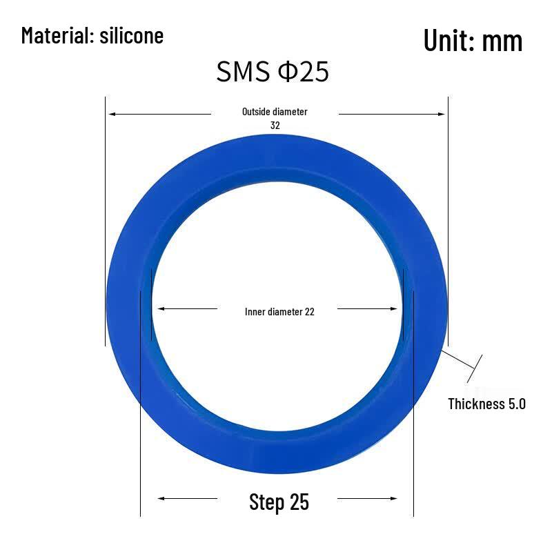 ShangHeKai Silicone Rubber Union Gasket (100-Pack)