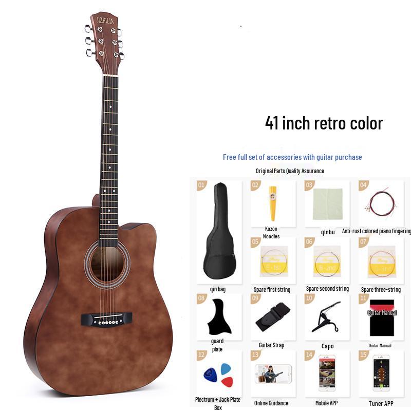 41-Inch Folk Acoustic Guitar for Influencers