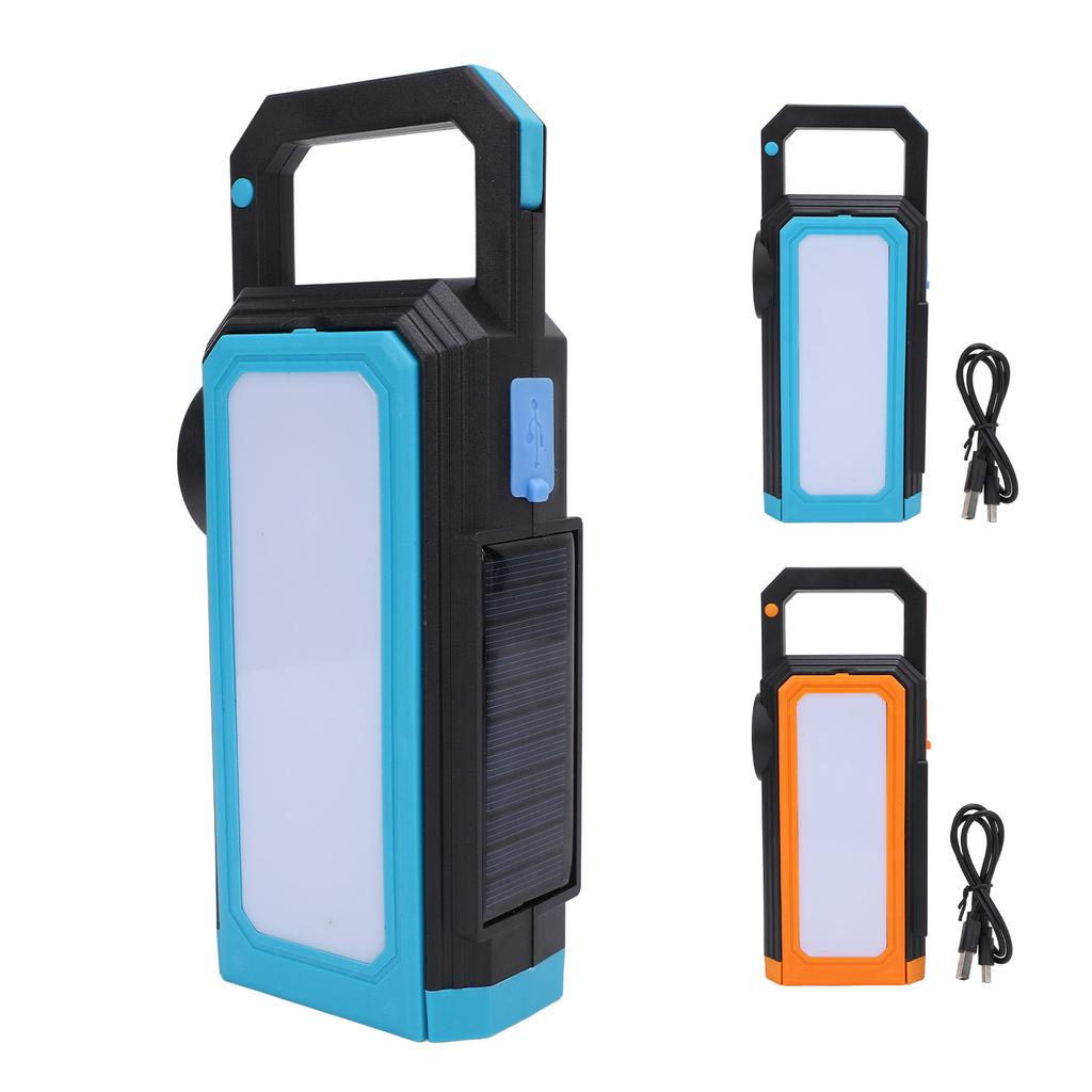 Solar Camping Lantern Dual Sided Foldable Multifunctional Tent Light for Emergency Outdoor Activitie