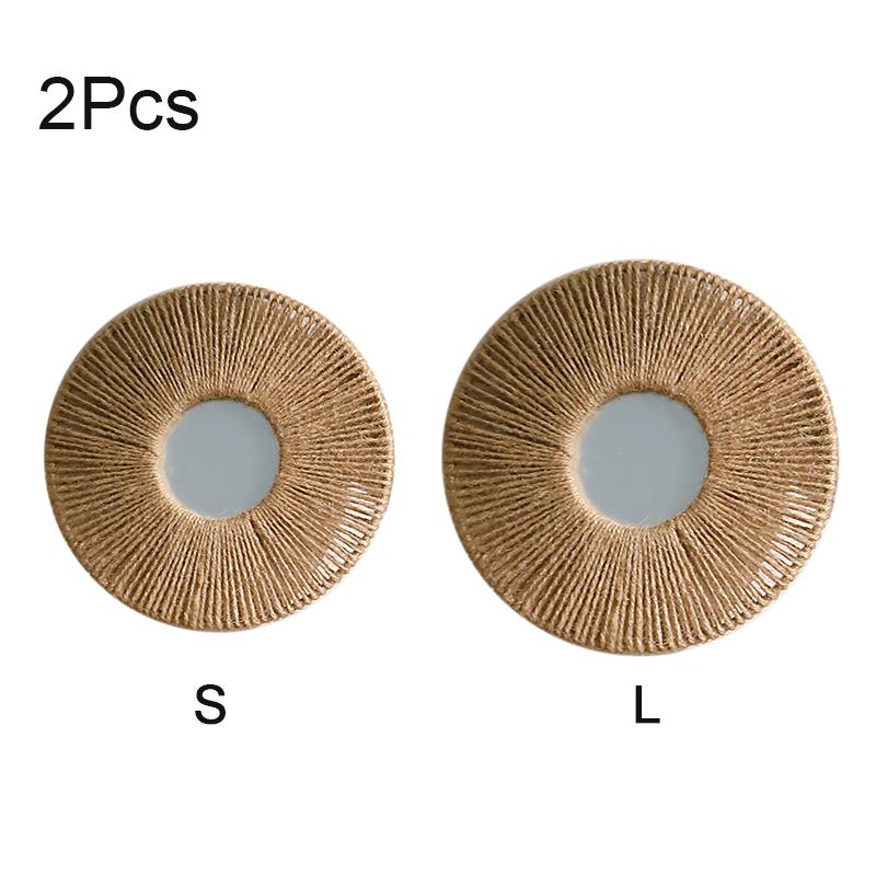 1PC Miroir Mural en Corde de Jute Tissé à la Main Bohème Miroir Décoration Murale Écologique Miroir Tissé Art Mural Boho Originalité 30/15cm