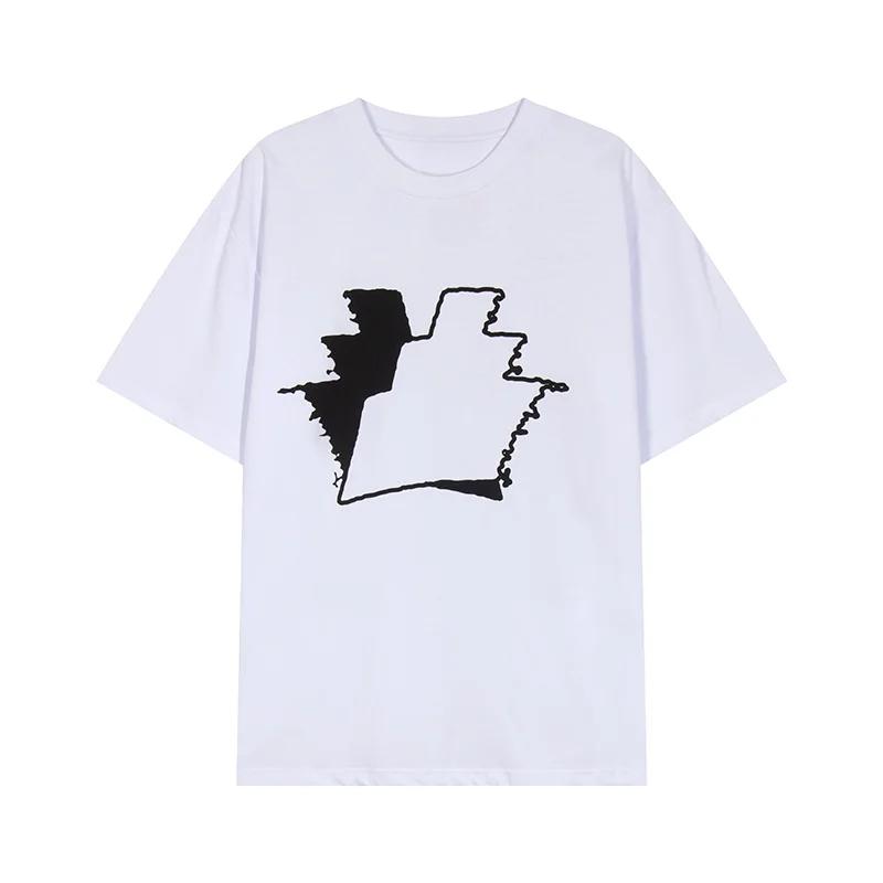 2025 Nové ležérní tričko s krátkým rukávem s potiskem bavlna regular fit kulatý výstřih prodyšné volné unisex tričko pánské dámské oblečení