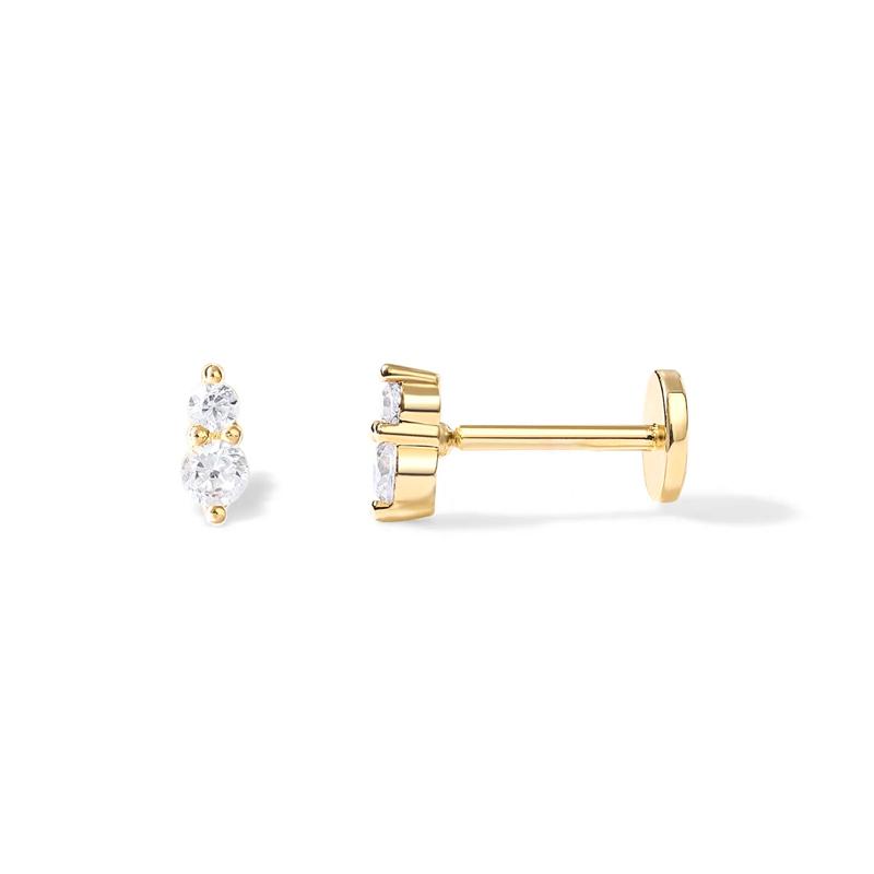 AIDE Coração Bola Redonda Hélice Plana Brinco Piercing Prata Esterlina 925 Tarraxas Geométricas Zircônia Exquisite Adorno Tarraxas Brincos