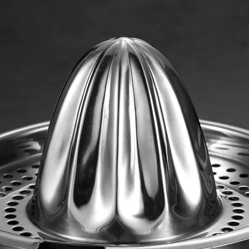 1pc Portable Stainless Steel Lemon Squeezer and Juicer with Bowl Container - Easy To Use and Convenient for Oranges, Lemons