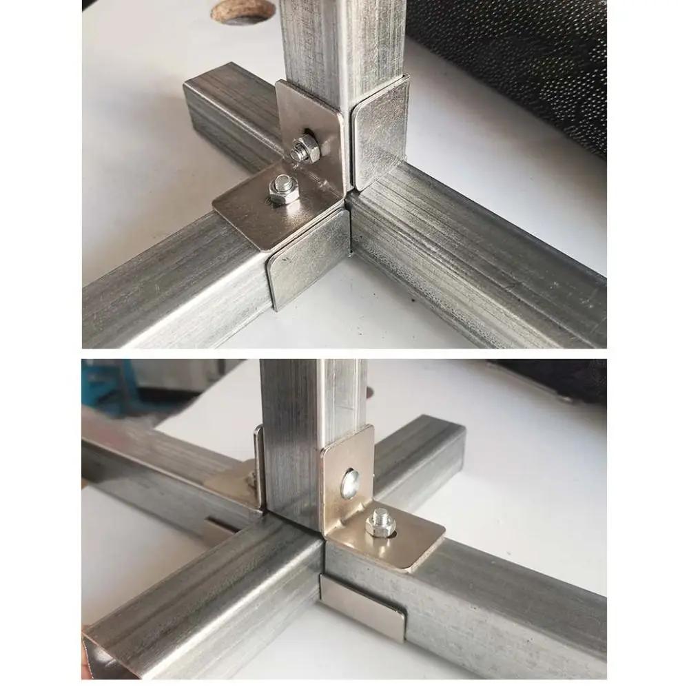 40*40mm Square Tube Connector solderless galvanizing Steel Joint Connector carbon steel Fixed Pipe Clamp Clip Fastener