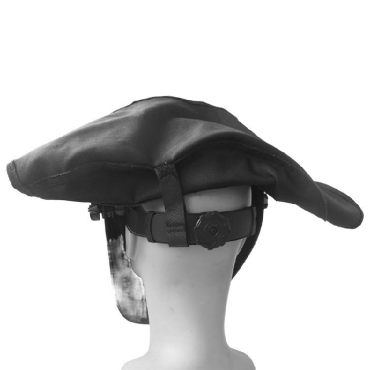 Vollabdeckung Schweißhelm Abdeckung Kopfbedeckung Hitzebeständiges Ledergewebe Sichere Befestigung Verlängerte Abdeckung