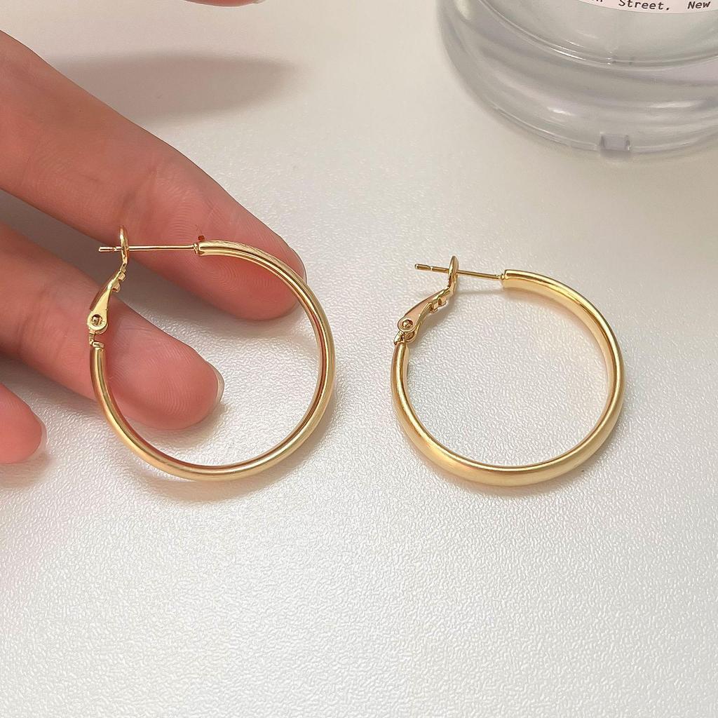 Brushed Metal Hoop Earrings: Unique, Exquisite, and Versatile Fashion for Women