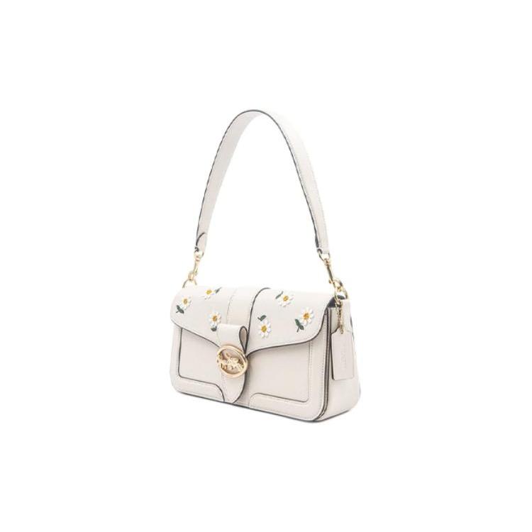 New COACH Georgie Leather Shoulder Bag Crossbody Bag Handbag Medium Size Women's White C3594-IMCAH