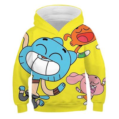 Sudadera con capucha periférica de cómic de comedia infantil de El asombroso mundo de Gumball Ropa de otoño Sudadera con capucha versátil de moda