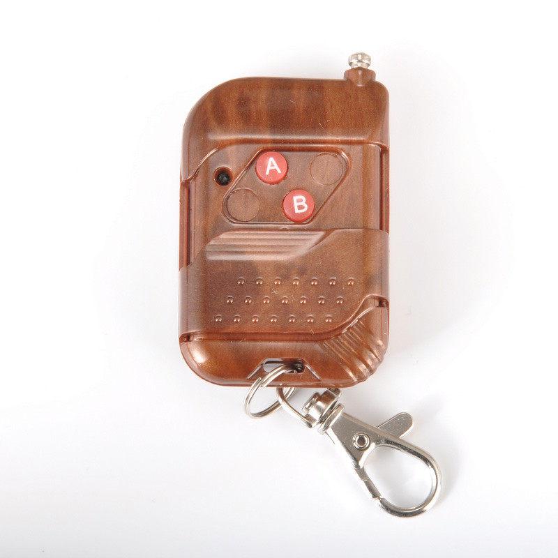 220V Dual-Learning Code Wireless Switch + Peach Wood 2-Button AB Remote, 315M/433M Option Available