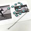 Casual Xiaoxiangfeng Metal Waist Chain Accessories Women'S Dress Turquoise Belt