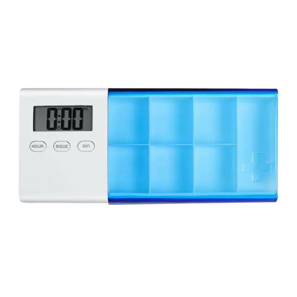 High Capacity Digital Pills Case Clock Portable Pill Dispenser Timed Medicine