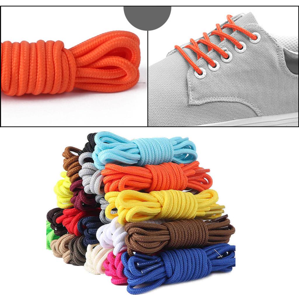 1 Pairs Premium Round Boot Laces, 4mm Diameter Walking Boot Laces for Walking Boots, Heavy Duty Work Boot Laces for Work Boots