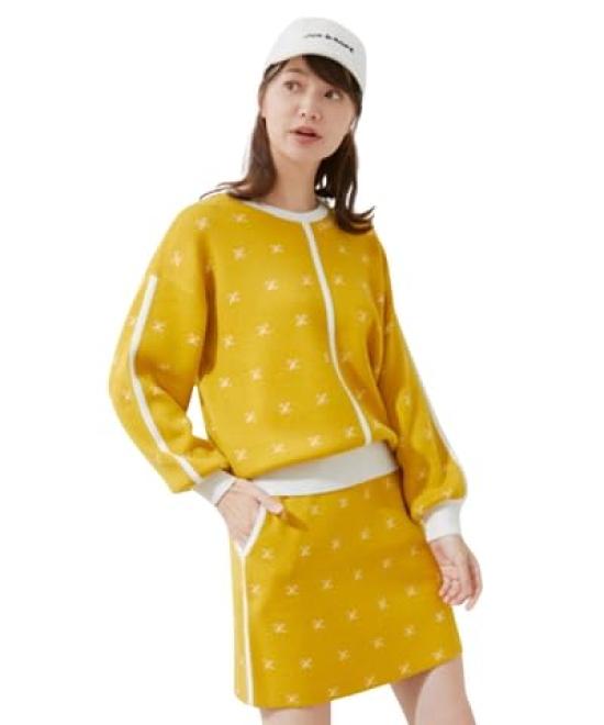 

Jun Rope Knit Pullover for Monogram Jacquard Puff Sleeve Pullover for Mustard Main & [Suitable Co-op] Women, (86)