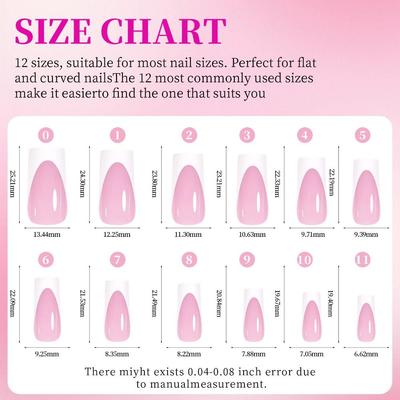 Detachable Long Ballerina Fake Nails and Toe Nails Kit French Full Cover Press On Nails Classic False Nails DIY