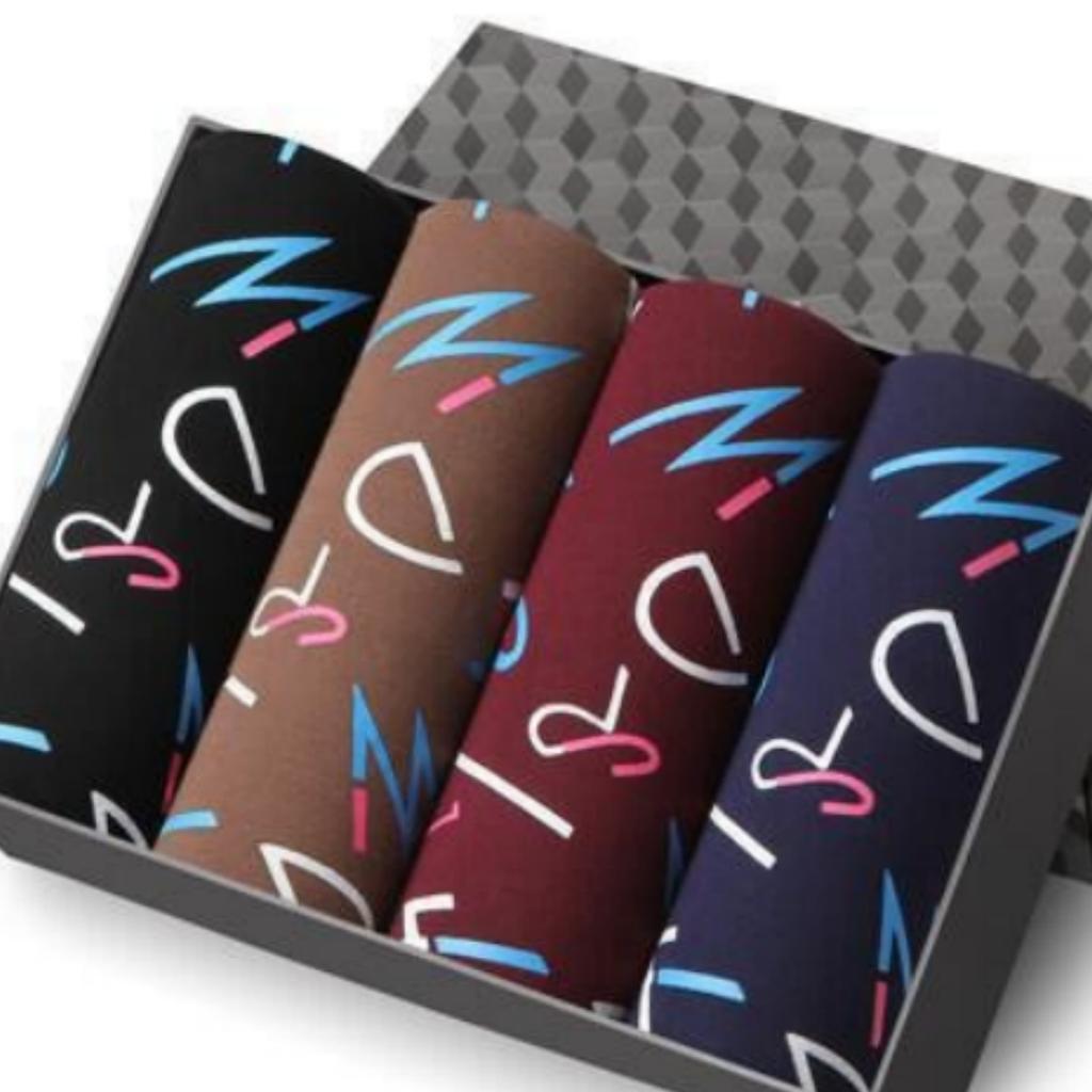 Herrenhöschen 4 teile/los Männliche Unterhose Mann Pack Shorts Boxer Unterwäsche Mode Sexy Herren Boxer Bambus Loch Große Größe L-4XL