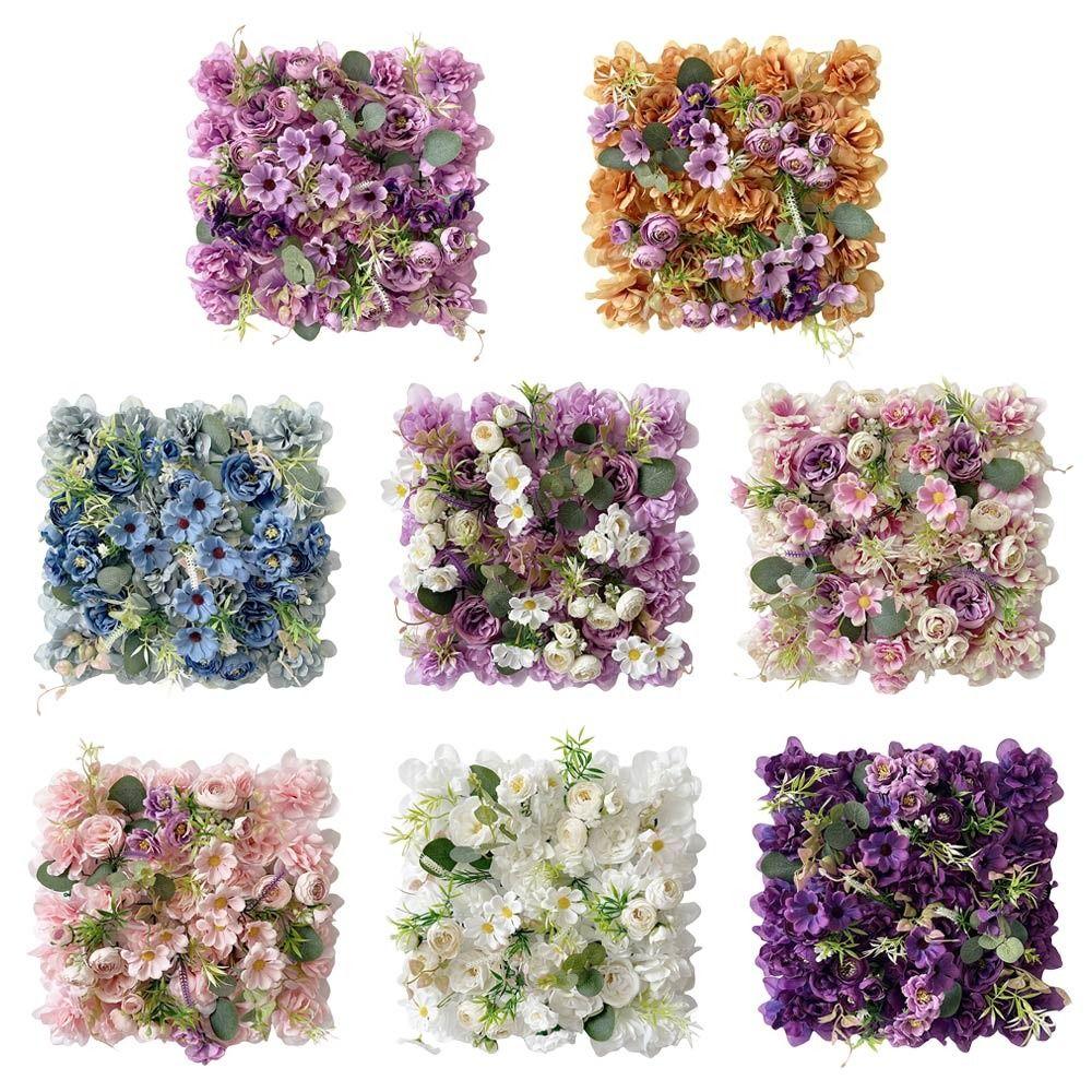 Background Wall Artificial Rose Flower Wall Multicolor Hydrangea Flower Panel Gift
