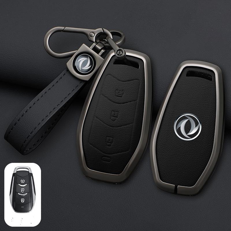 Zinc Alloy Leather Car Key Case Cover Shell Fob For Dongfeng FengGuang Seres Evolute i-Space i-Pro Landian E5 Accessories