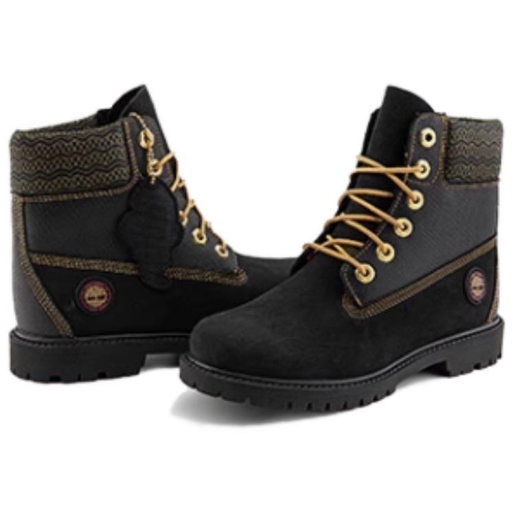 (WMNS) Timberland Lunar New Year 6 Inch Lace Up Boots 'Black Nubuck' Women's A62TM