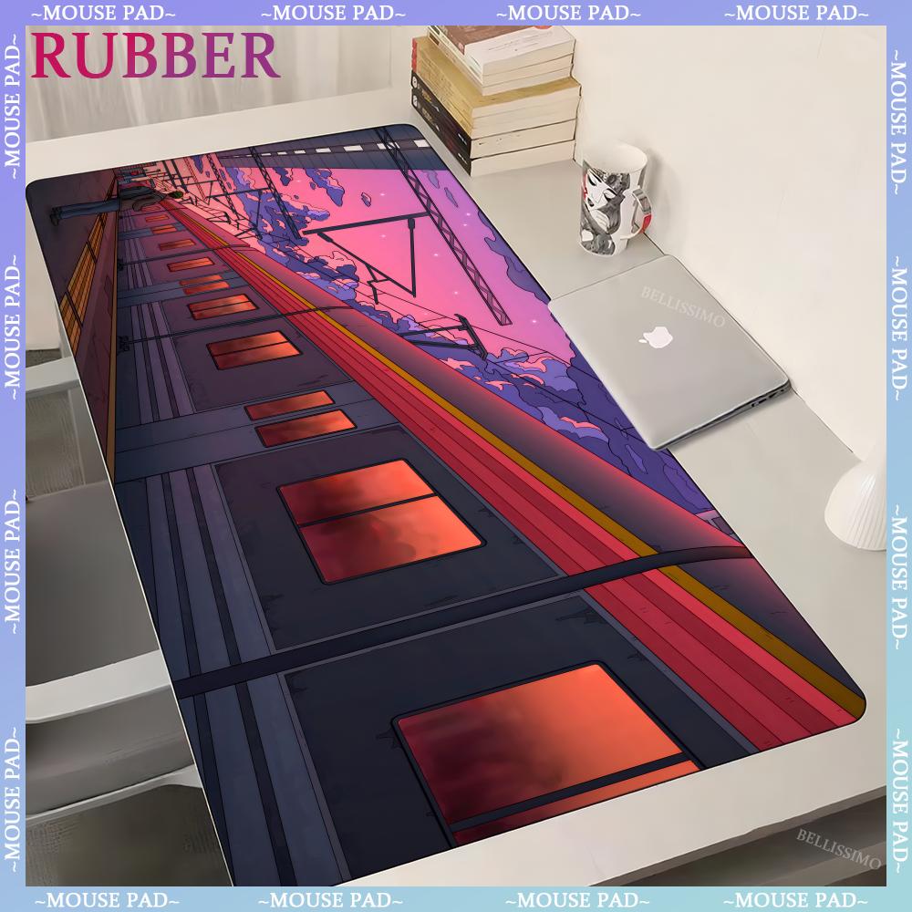 Train Cartoon Extra Large Game Mouse Pads Gaming Computer Pad for PC XXL Carpet Surface Keyboard Lock Edge Desk Mat X MM