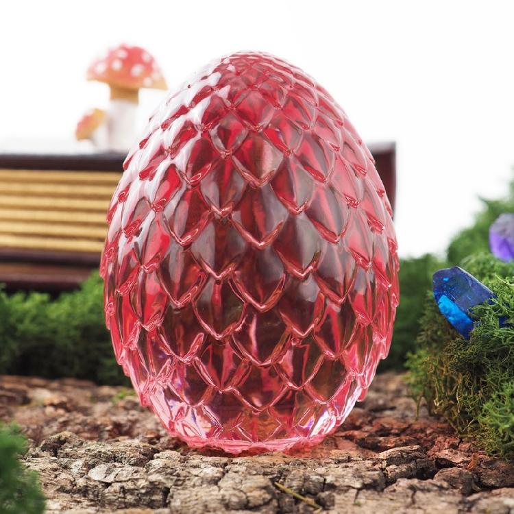 Dragon Egg Resin Silicone Mold with USB Powered Wooden Lighting Base Stand