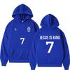 Jesus Is King 7 Christian Bible Verse Hoodies Men Women Clothing Fashion Harajuku Sweatshirts Fleece Casual Long Sleeve Pullover