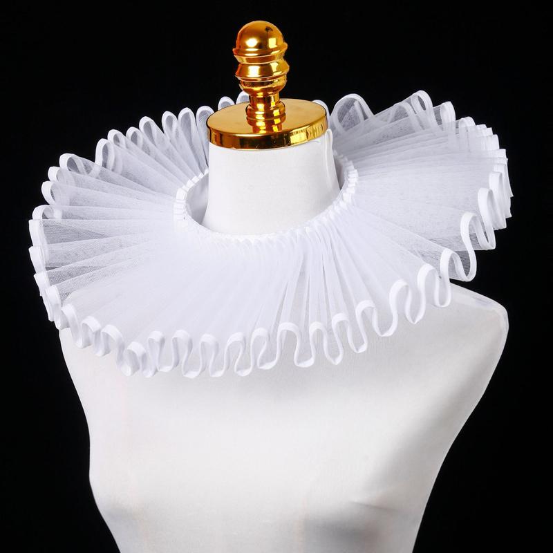 Colorful Exaggerated Ralph Collar Clown Costume Cosplay Collar Detachable Neck Ruffle Fake Collar Performance Props
