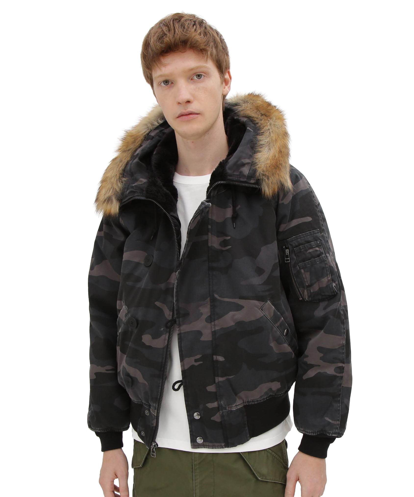 

AVIREX WEB&DEPOT Exclusive CAMOUFLAGE N-2B Jacket Men s L 027 Gray Camo2 783-5252036