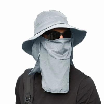 Men's Fashion Summer Outdoor Quick Drying Sun Shield Fisherman Hat Sun Shield Hat Fishing Breathable Sun Face Shield Hat