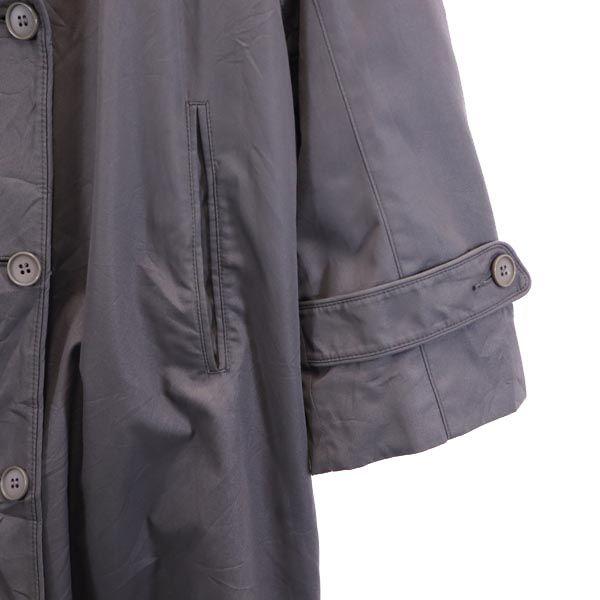 LONDON FOG 80s vintage trench coat 12 gray Liner included, big size Women Used