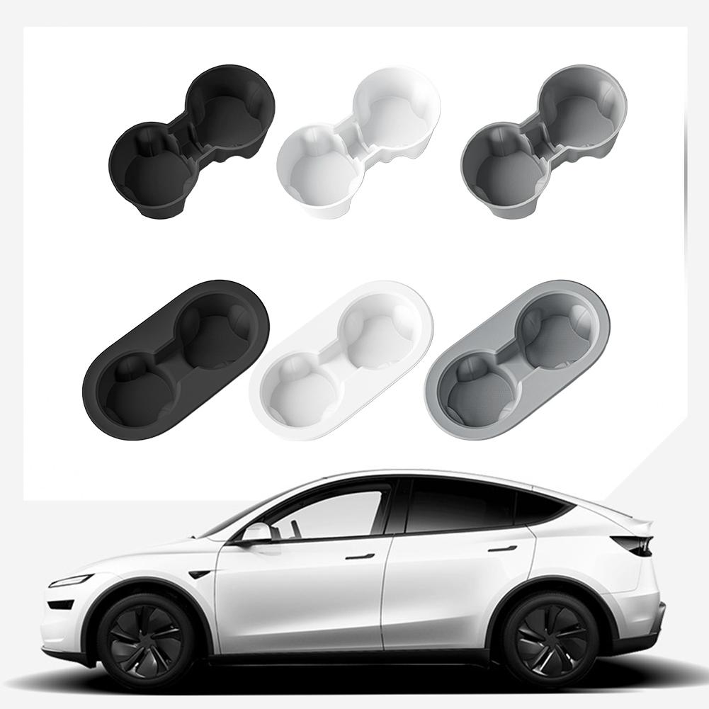 2025 New For Tesla Y Models Center Console Rear Drainage Holders Box Car Cup Beverage Storage I I9N1