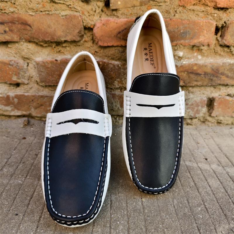 Pánské mokasíny Ručně vyráběné Boty z pravé kůže Ležérní řidičské ploché boty Nazouvací mokasíny Pánské Smíšené barvy Velikost 48 Pánské boty