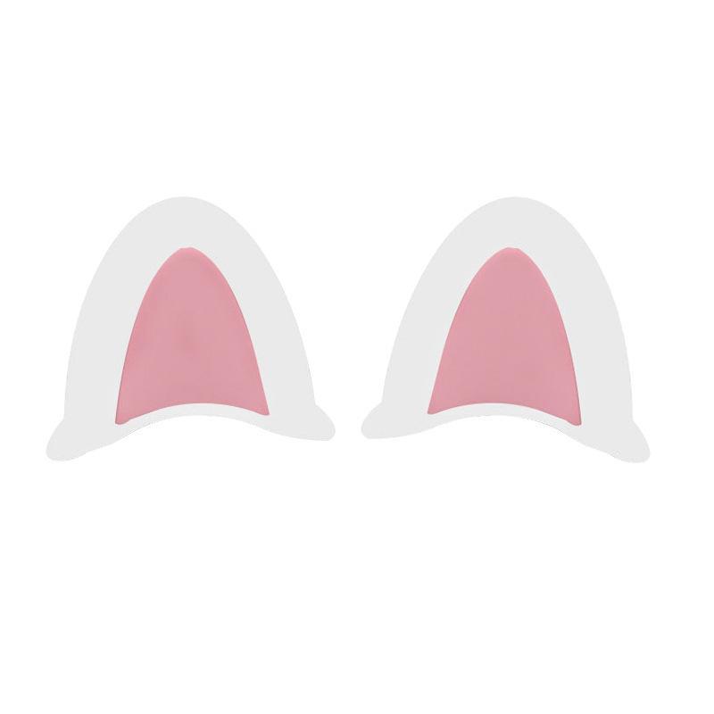 Soft ABS Bear Ear Helmet Decorations 1 Pair Adorable Appearance Easy to Install for Outdoor Riding Sports Helmets