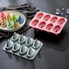 8-Loch Haifischflossenform Kuchen Silikonform Dreidimensionales Eisgitter Schokoladenform Backzubehör