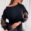 New Lace Patchwork Long Sleeve Women Blouses and Tops Fashion Slash Neck White Shirts for Women Elegant Slim Fit Vintage Solid Office Lady Shirt 26105