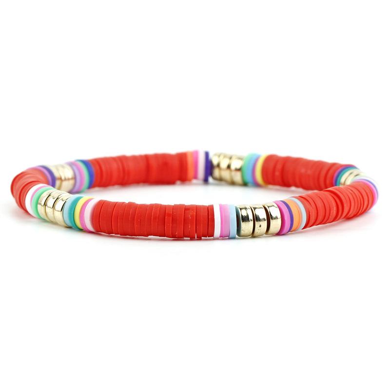 Accessories New Bohemian Rainbow Jewelry, Multi-Color Soft Pottery Bracelet Overseas Bracelet