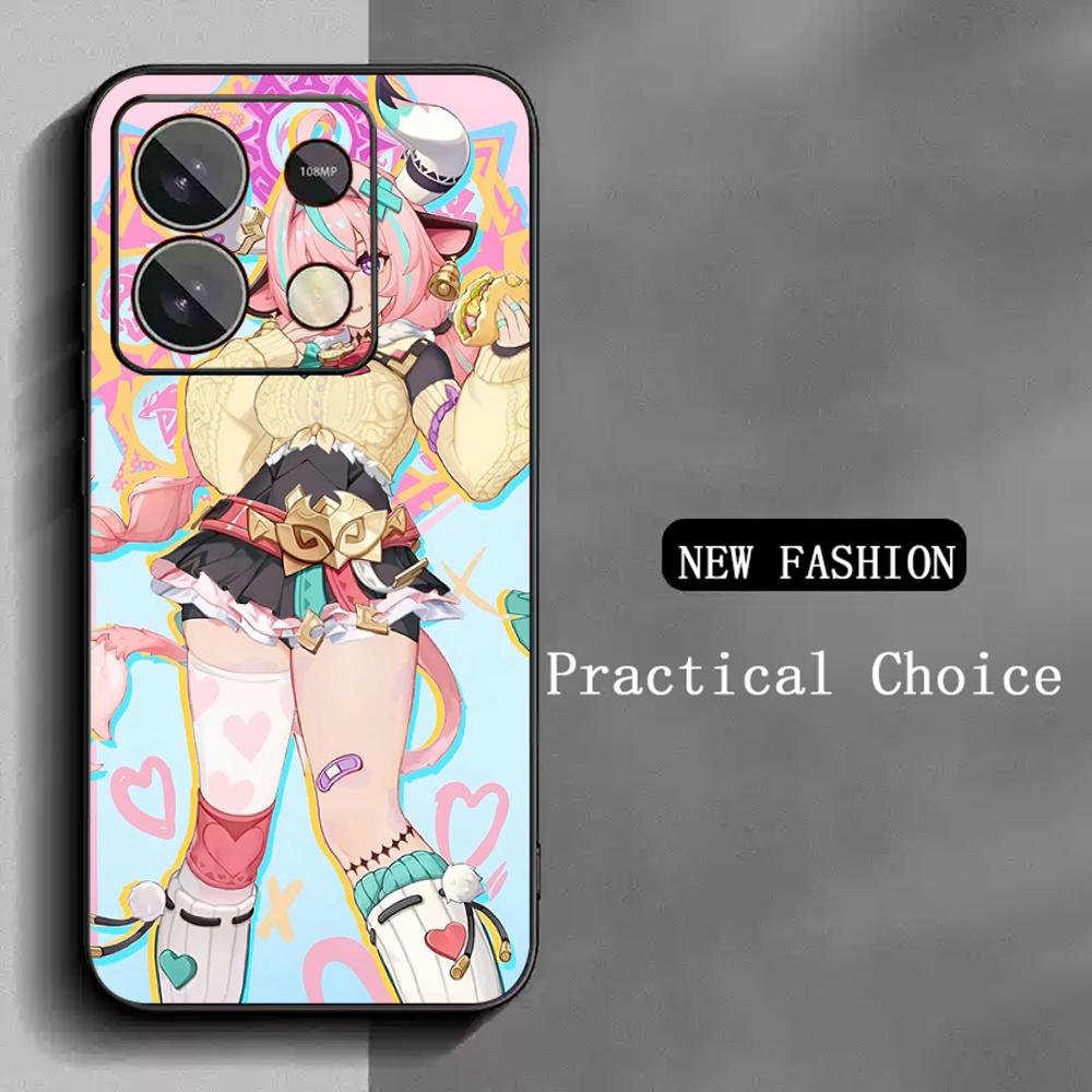 

Varesa cute sexy game girl design Phone Case For Redmi Note 14 13 12 11 Pro Plus S 5G 14C A3 Soft Black Phone Cover Redmi Note12ProPlus