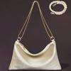 Borsa Sottobraccio da Donna in Raso con Catena - Elegante Pochette da Festa e Cena